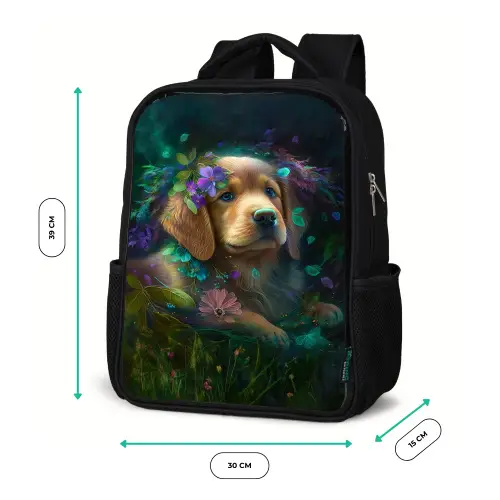 Polly Pup Rugzak - Zwart middel -productfoto_formaten