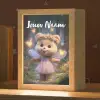 Beer - Vlinders - Bos - Fairy Light Box met kabel (Kinderlampje) klein -zzz_3d_website