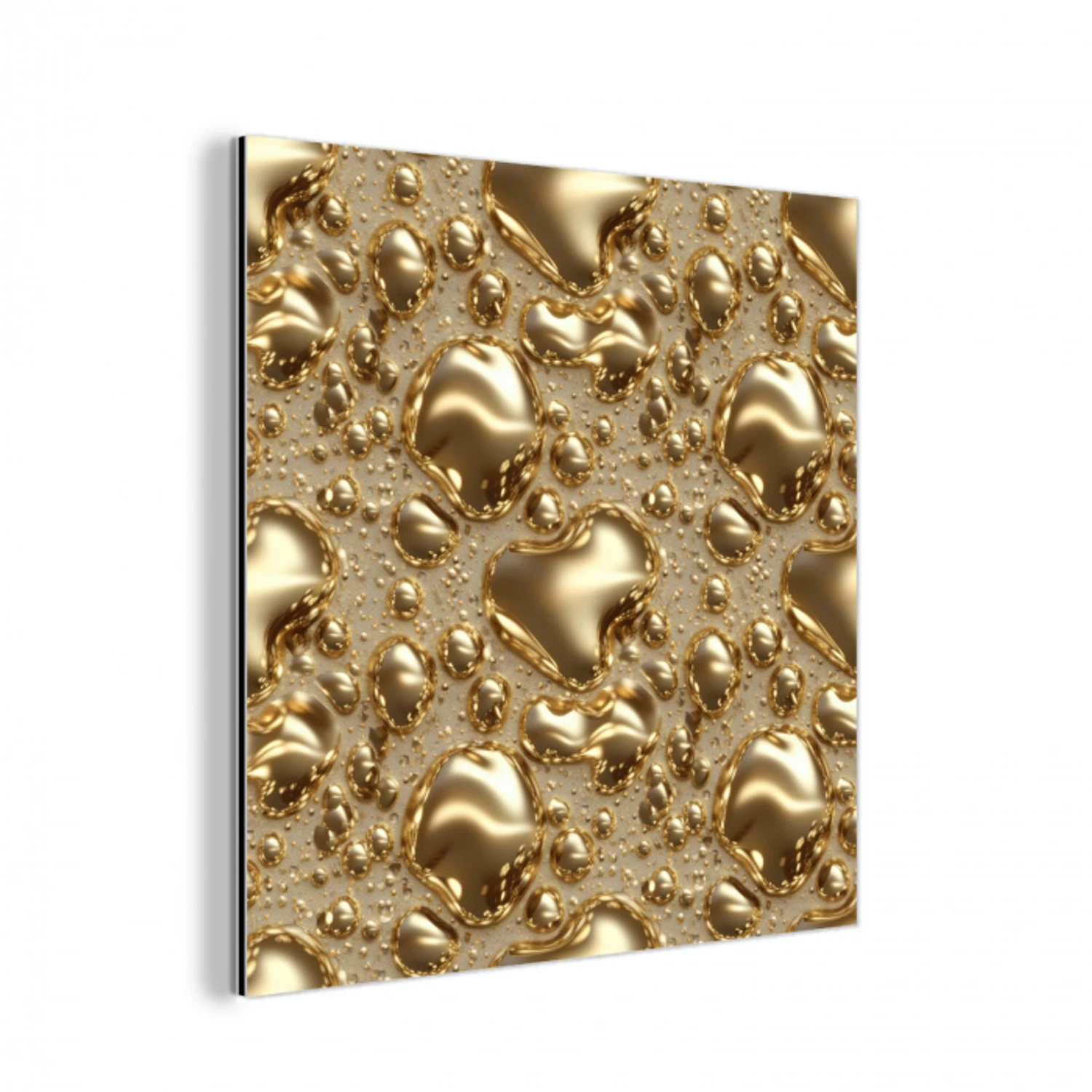 Druppels - Organisch - Goud aluminium wit klein 46 -3d