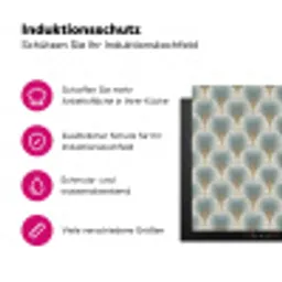 Waaier - Klassiek - Blauw Inductie beschermer vinyl 3mm klein 276 -zzzzzzz-lf-ups