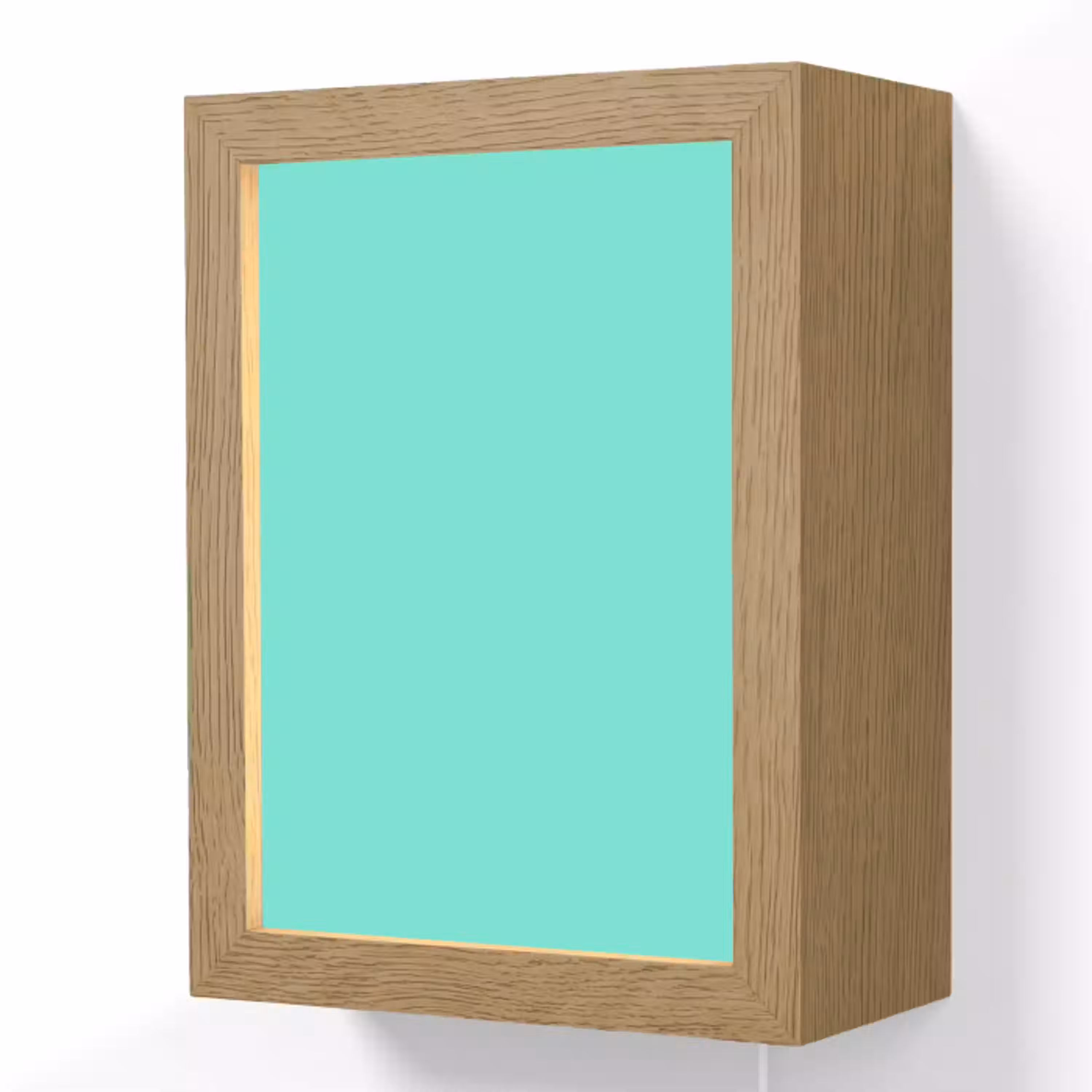Electric - Cyan - Turkoois Light Box met kabel (Wandlamp) klein 929 -3d