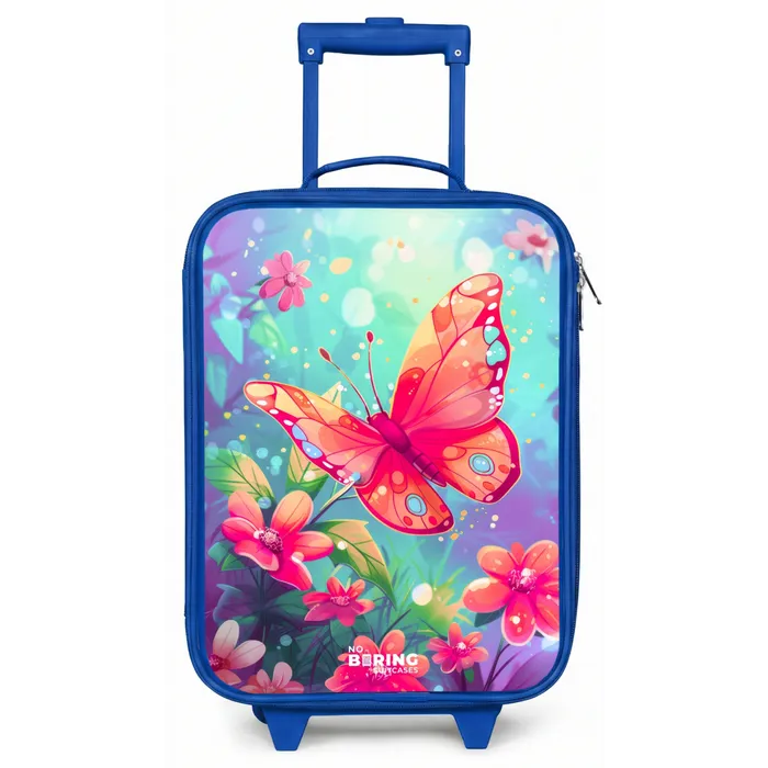 Verbluffende vlinder Kinderkoffer - Blauw klein -zz3dotto