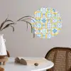 Zee - Geel - Blauw - Wit Wandcirkel behangsticker klein 186 -sfeer3