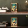 Moskee - Goud - Arabisch - Islamitische Light Box met kabel (Tafellamp) klein -sfeer3