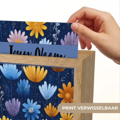 Bloemen - Patroon - Blauw Light Box met kabel (Kinderlampje) klein -USP_websiteprintNL
