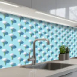 Golf - Ballen - Blauw keuken achterwand 2 middel 871 -3d_schuin