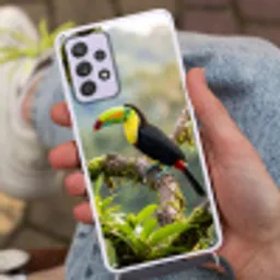 Toekan - Jungle - Natuur - Kleurrijk Hoesje Samsung Galaxy A52 5G met koord klein -sfeer3