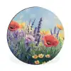 Weide - Bloemen - Kleurrijk Wandcirkel aluminium klein -3d