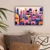 Fantasierijke stad - kleurrijk - Zon canvas 2cm klein -sfeer1