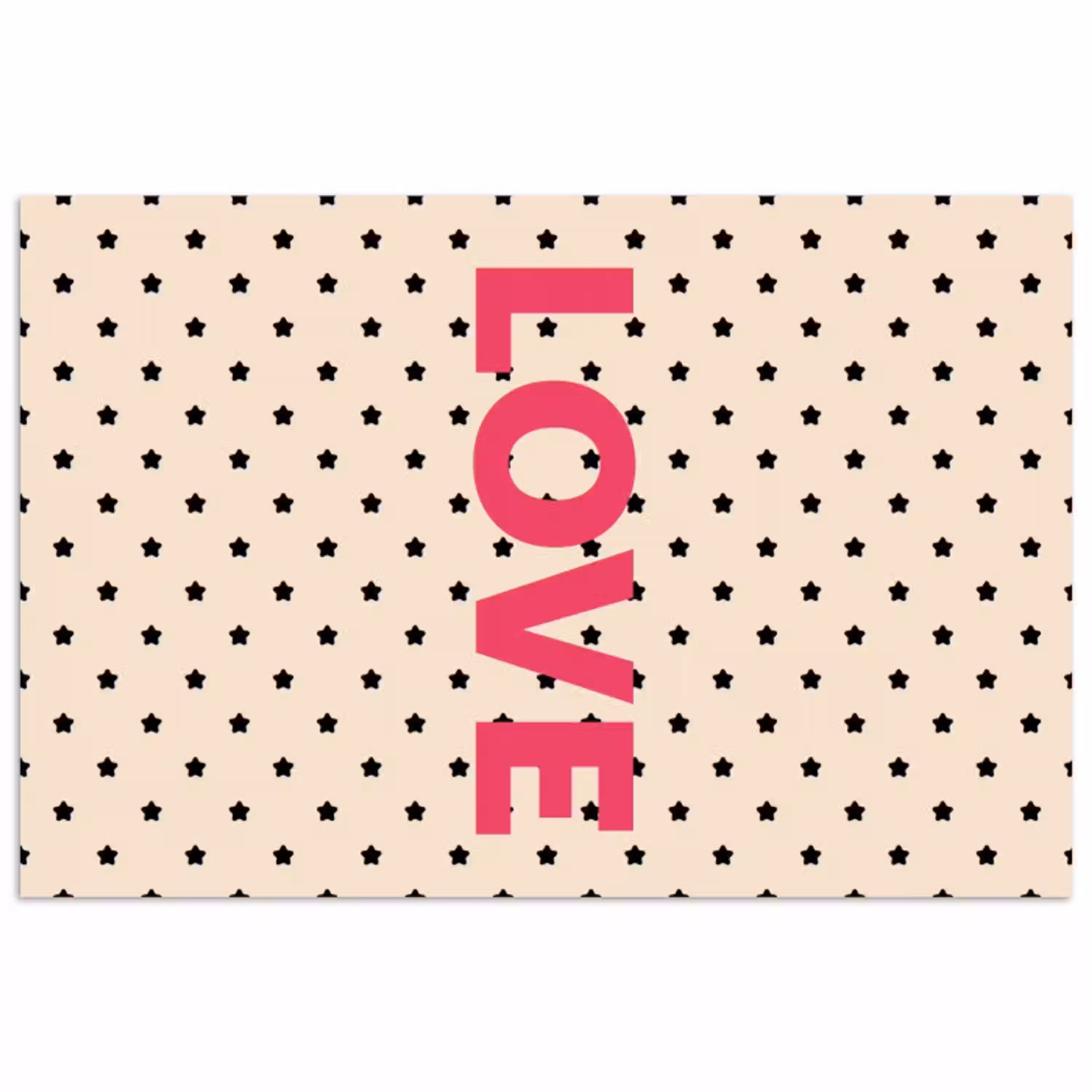 Love - Stippen - Roze poster papier klein -3d