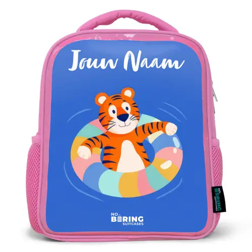 Tijger - Zwemband - Water Kinderrugzak - Roze middel -3d