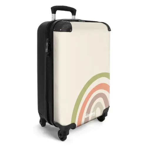 Ruwe regenboog pastel Koffer - NBS - Handbagage middel -productfoto_3d