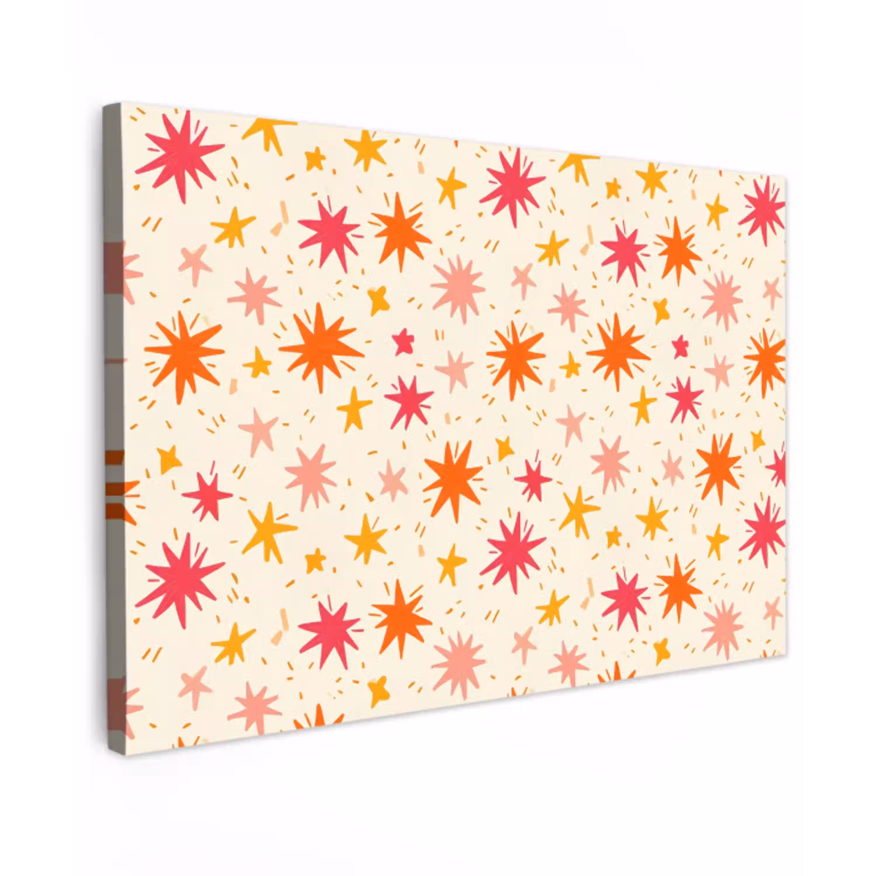 Sterren - Speels - Kleurrijk canvas 2cm klein 34 -z3d
