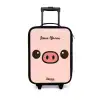 Kawai - Varken - Roze Kinderkoffer - Zwart klein -3d