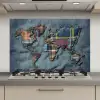 Wereldkaart - Denim - Textiel keuken achterwand spatscherm klein -3d_website