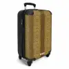 Goud gele slangenhuid met symmetrische schubstructuur NBS - Handbagage koffer - Volwassenen Unisex middel -productfoto_3d