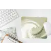 Abstract - Penseelstreken - Golven - Groen muismat rubber klein -witbureau