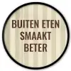 Buiten - Quote - Strepen - Zomer Fotolijst rond zonder passe partout klein -3d