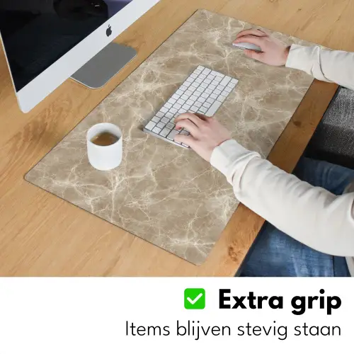 Bruin - Kristaladers - Marmer Muismat XXL klein 681 -sfeer3