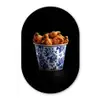 Kip - Bucket - Delfts blauw - Lekker Wandcirkel Ovaal Glas middel -3d