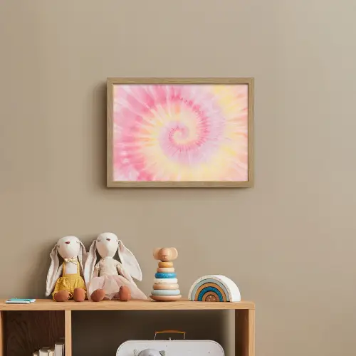 Patroon - Tie Dye - Pasteltinten - Roze Light Box met batterij (Wandlamp kind) middel -sfeer2_kind