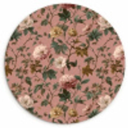Bloemen - Klassiek - Roze Wandcirkel kunststof plaat 5mm dik klein 188 -3d