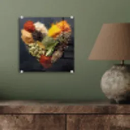 Specerijen - Mix - Hartvorm - Zwart plexiglas 5mm klein -sfeer3