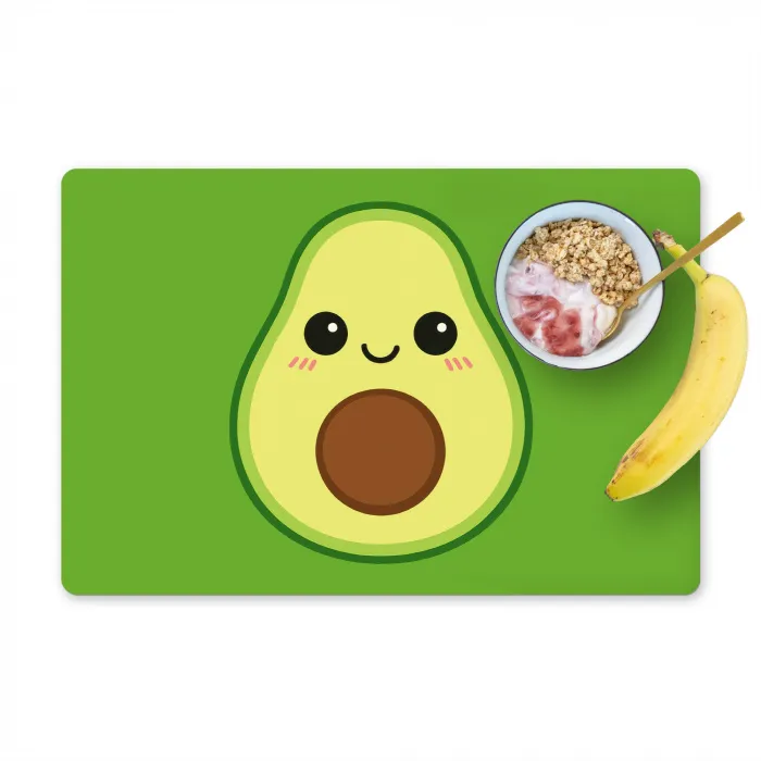 Avocado - Groen - Speels Placemat vinyl groot -zzzproduct_Kitchenyeah-website