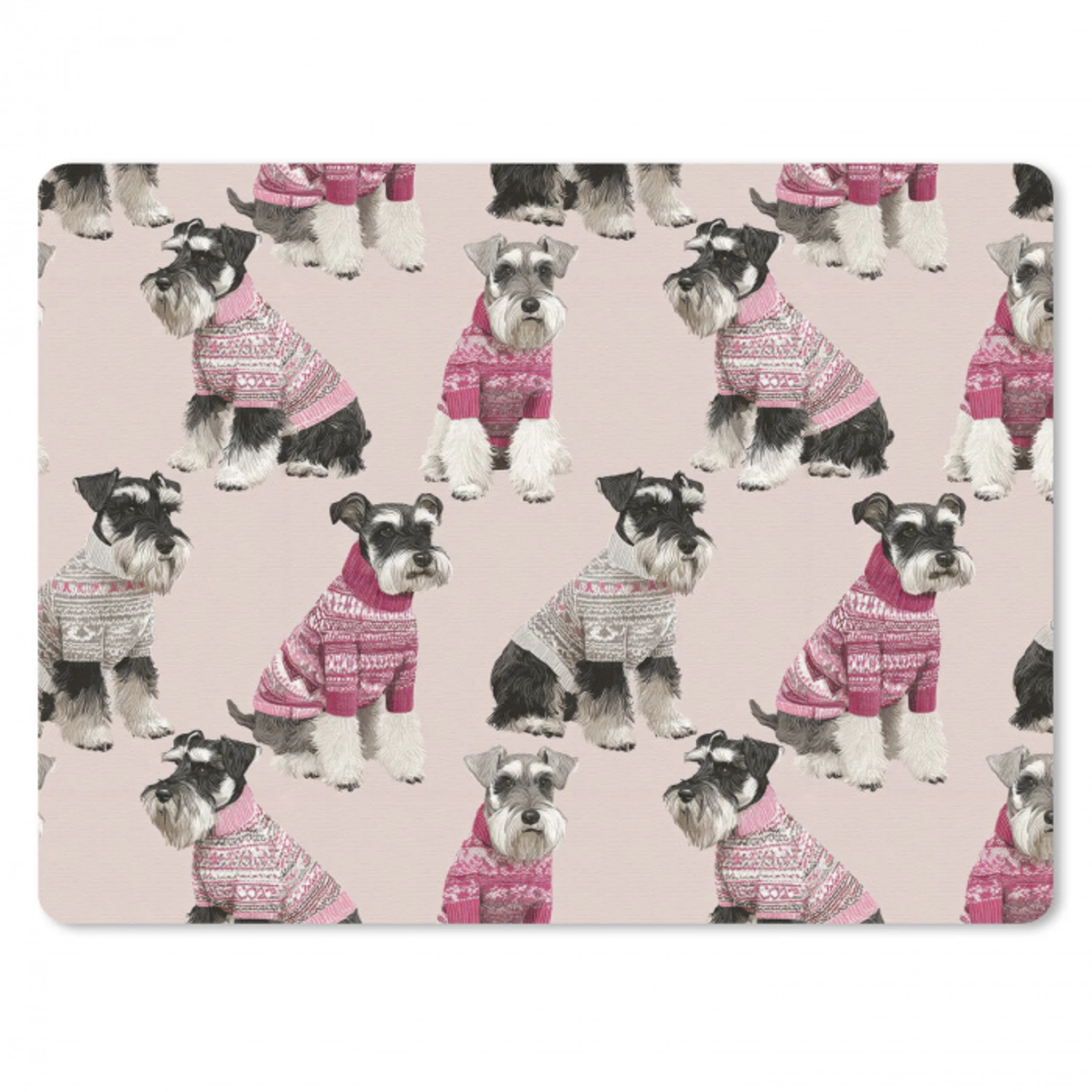 Honden - Truien - Rood muismat rubber klein 262 -3d