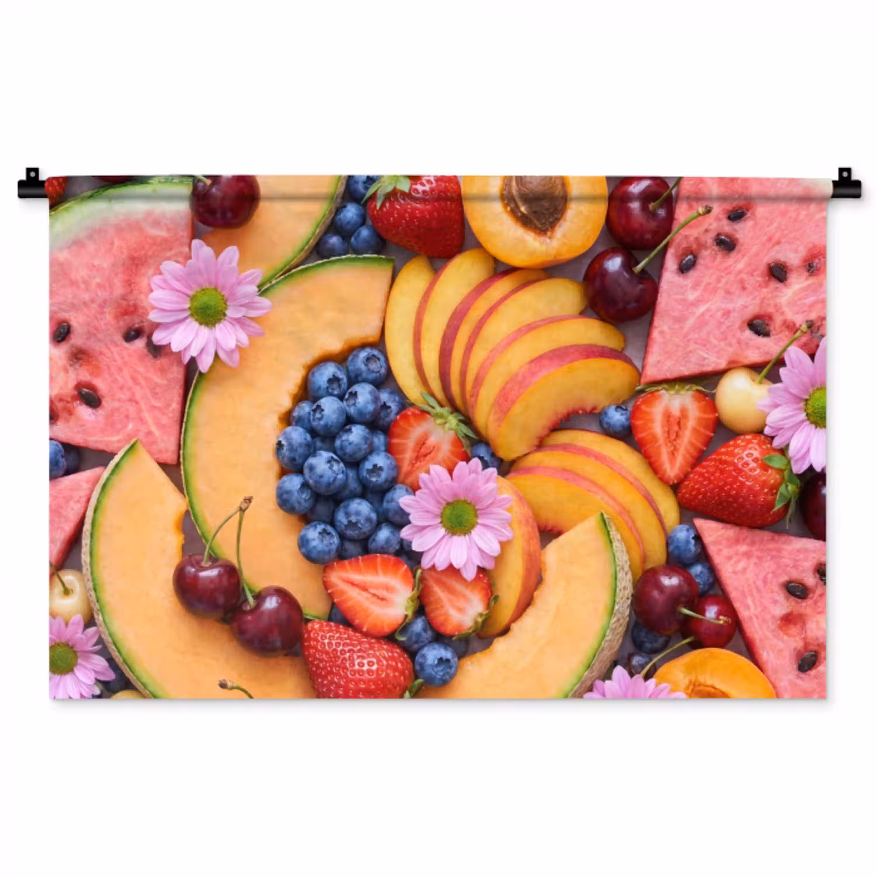 Eten - Fruit - Zomer - Kleurrijk Wandkleed katoen middel -zz3d