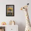 Boom - Bladeren - Goud - Abstract fotolijst zwart zonder passe partout klein -usfeer4_kinderkamer