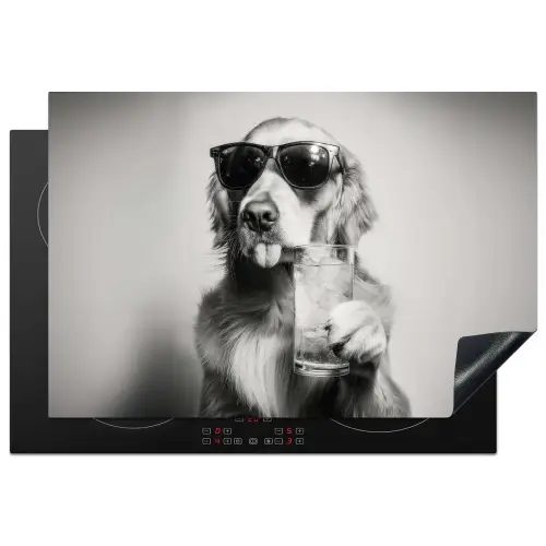 Golden retriever - Hond - Zonnebril - Gkas Inductie beschermer vinyl 3mm klein -3d