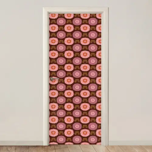 Retro - Madelief - Roze deurposter klein 289 -3d_beige