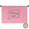 Tekstwolkje - BLAH BLAH BLAH - Roze Wandkleed katoen klein -t3d_DE