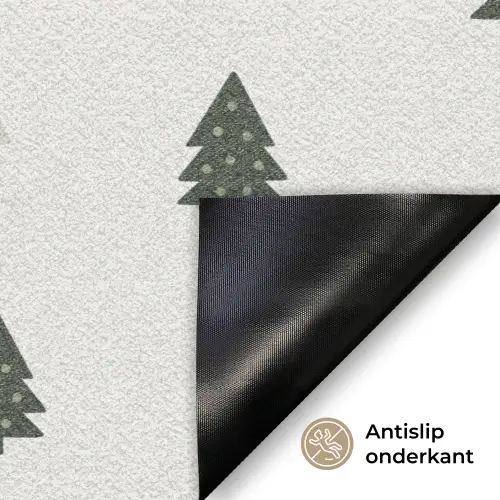 Illustratie - Kerstbomen - Wit Deurmat klein 898 -antislip_NL