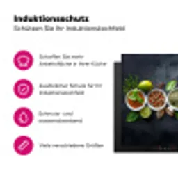 Kruiden - Specerijen - Betonlook - Stilleven Inductie beschermer vinyl 3mm klein -zzzzzzz-lf-ups