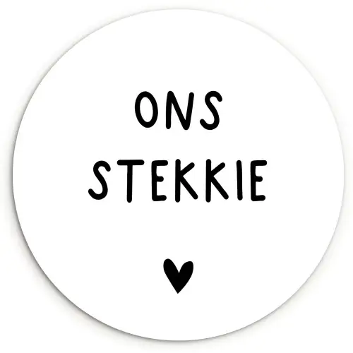 Ons stekkie - Quotes - Spreuken Wandcirkel kunststof plaat 5mm dik klein -3d