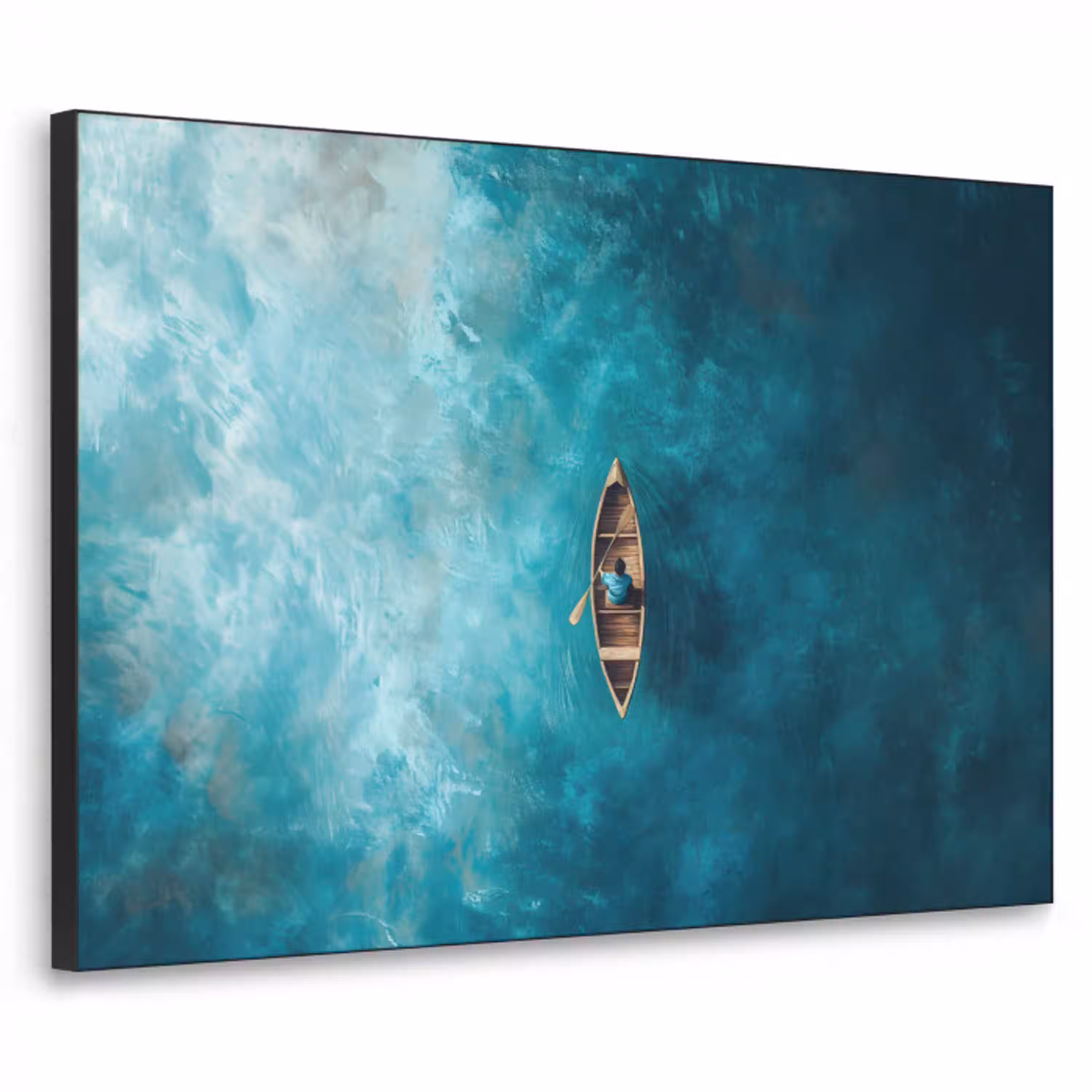 Bootje - Water - Blauw Textielframe - compleet frame klein -3d