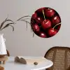 Rood - Fruit - Kersen Wandcirkel behangsticker klein -sfeer3