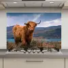Schotse Hooglander - Berg - Water - Natuur - Koe keuken achterwand spatscherm klein -3d_website