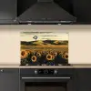 Zonnebloem - Veld - Windmolen keuken achterwand spatscherm klein -sfeer1