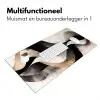 Abstract - Golven - Zwart - Verweerd Muismat XXL klein -sfeer4