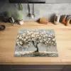 Levensboom - Goud - Wit Inductie beschermer vinyl 3mm middel -sfeer5