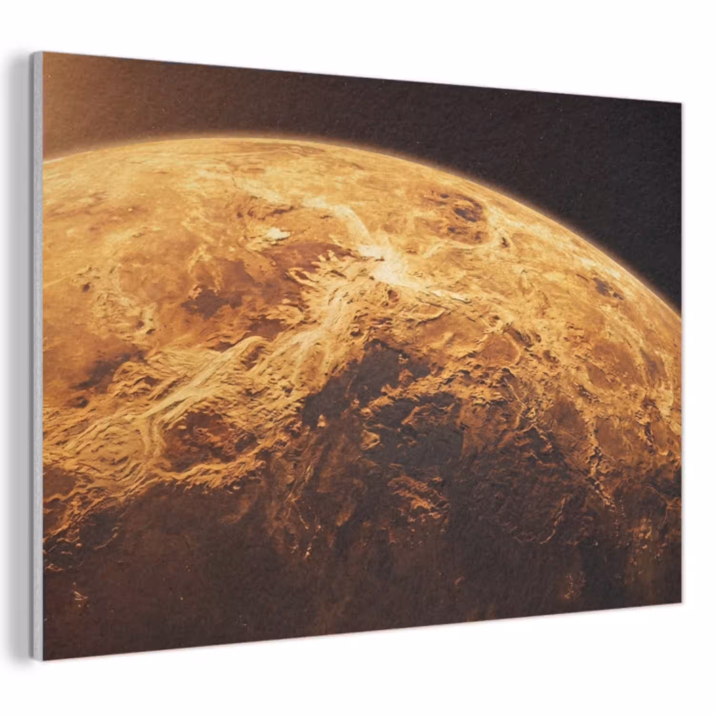 Planeet - Ruimte - Oranje PET vilt klein -3d