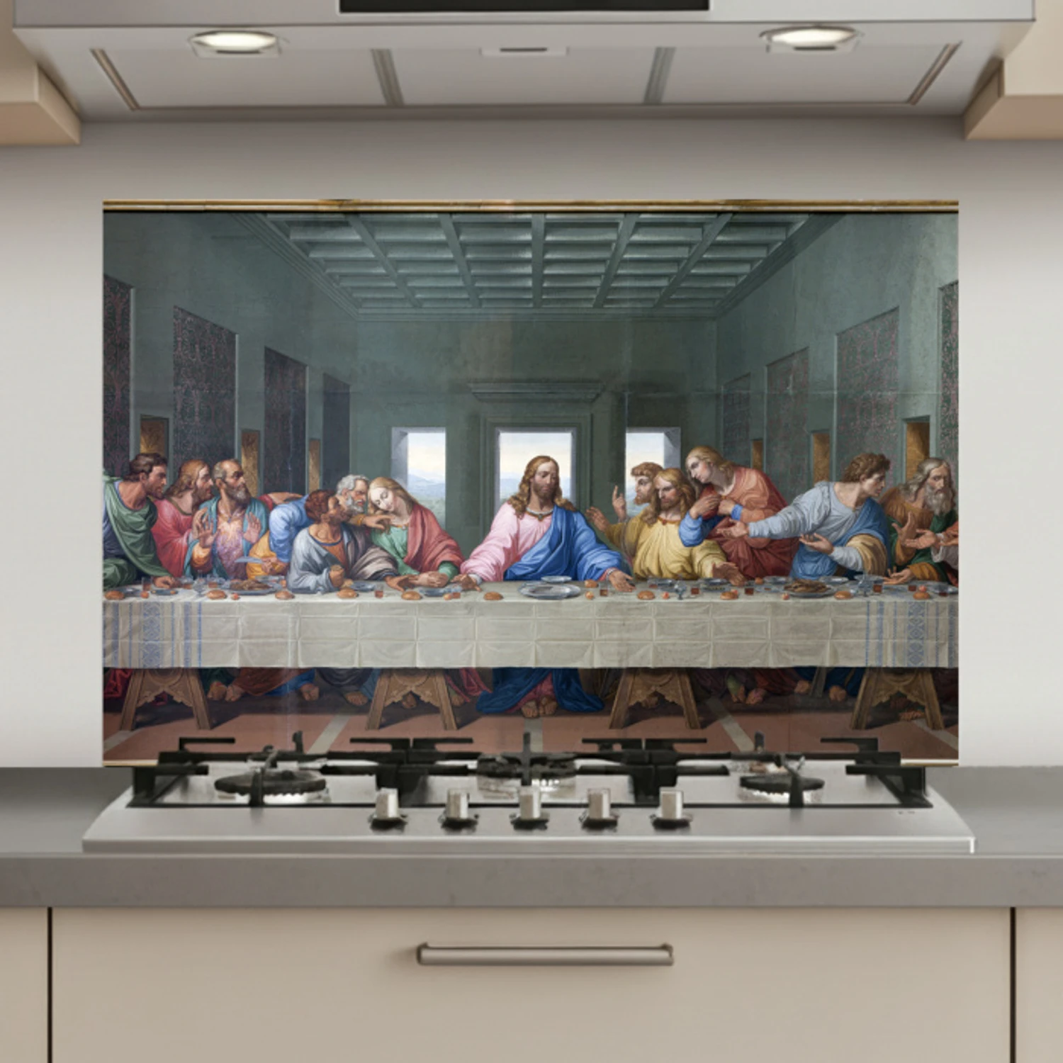 Het laatste avondmaal - Leonardo da Vinci keuken achterwand spatscherm klein -3d_website