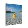 Tropisch - Badeend - geel aluminium wit klein -3d
