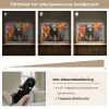 Graffiti - Beer - Dier - Muur - Street art Light Box met batterij (Wandlamp) middel -USP_dimbaarNL