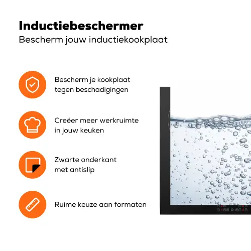 Luchtbellen - Water - Dynamisch Inductie beschermer vinyl 3mm klein -zzzzzzz-td-ups
