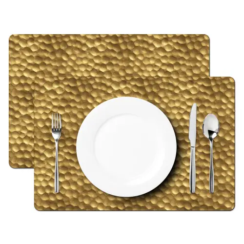 Metaal - Dynamisch - Goud Placemat vinyl groot 368 -zzsfeer2_Kitchenyeah-website