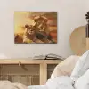 Leeuwen - Zonsondergang - Afrika - Savanne - Dieren PET vilt klein -sfeer3